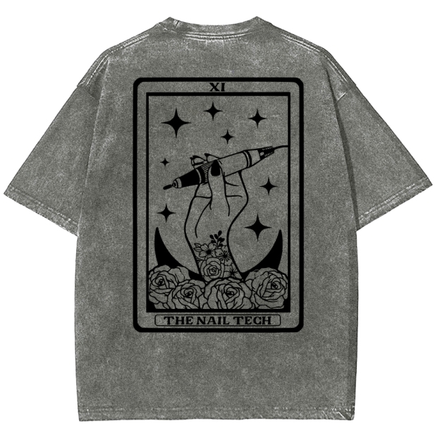 Nail Tech Unisex Fit Washed T-Shirt Customscool