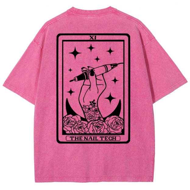 Nail Tech Unisex Fit Washed T-Shirt Customscool