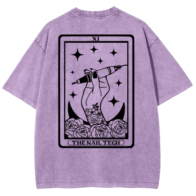 Nail Tech Unisex Fit Washed T-Shirt Customscool