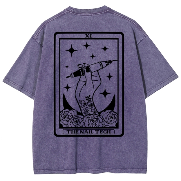 Nail Tech Unisex Fit Washed T-Shirt Customscool