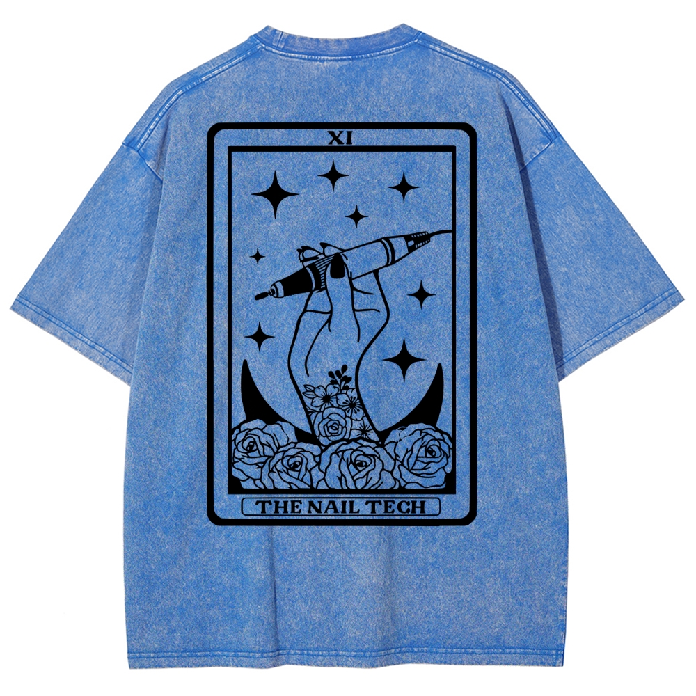 Nail Tech Unisex Fit Washed T-Shirt Customscool