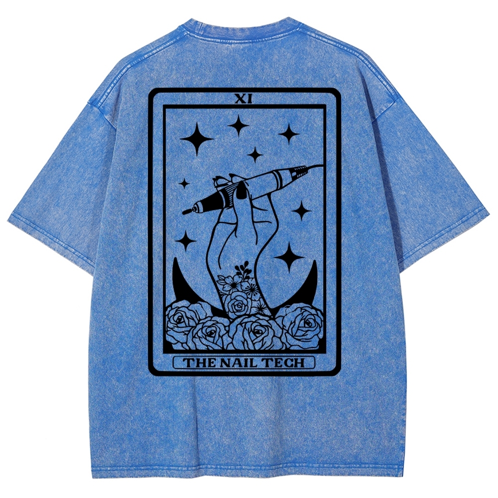 Nail Tech Unisex Fit Washed T-Shirt Customscool