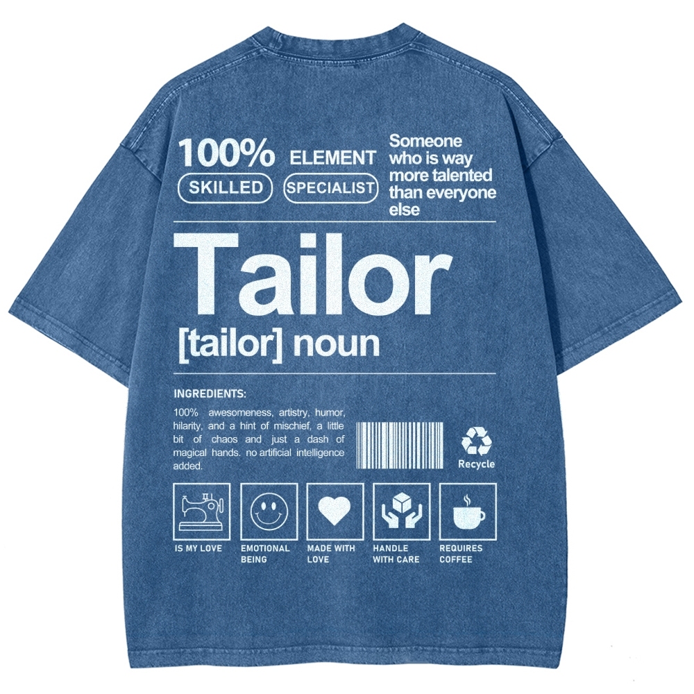 Tailor Unisex Fit Washed T-Shirt Customscool