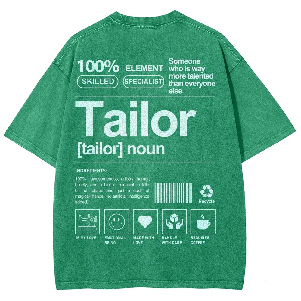 Tailor Unisex Fit Washed T-Shirt Customscool