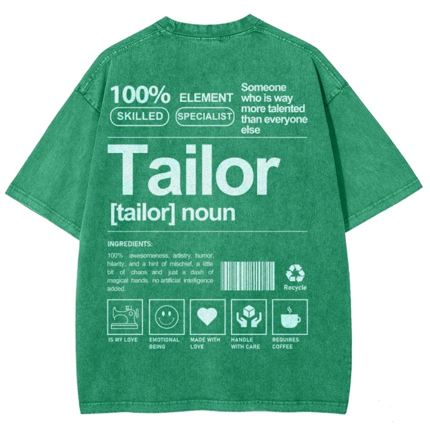 Tailor Unisex Fit Washed T-Shirt Customscool