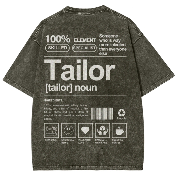 Tailor Unisex Fit Washed T-Shirt Customscool