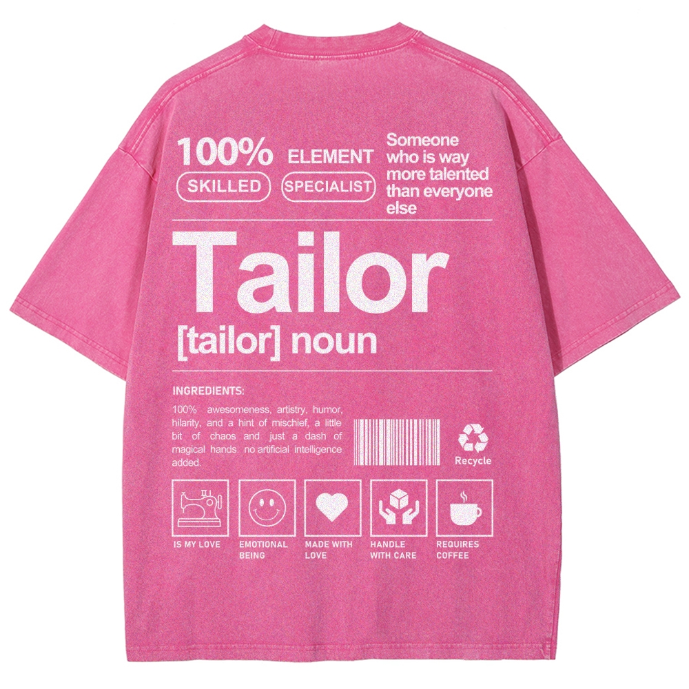 Tailor Unisex Fit Washed T-Shirt Customscool