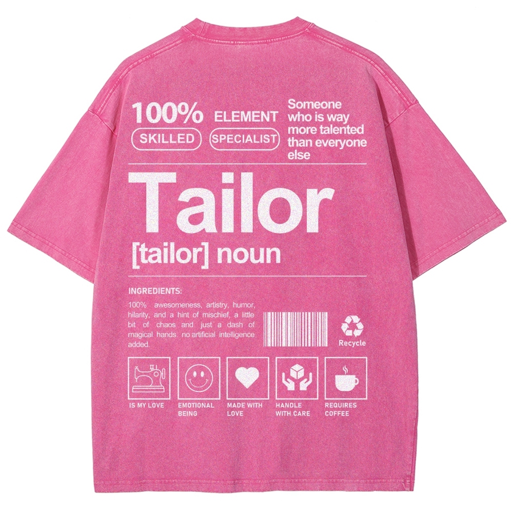 Tailor Unisex Fit Washed T-Shirt Customscool
