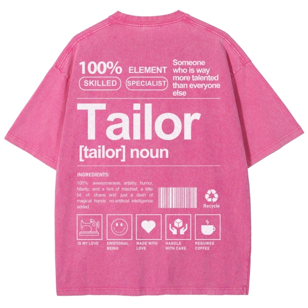 Tailor Unisex Fit Washed T-Shirt Customscool