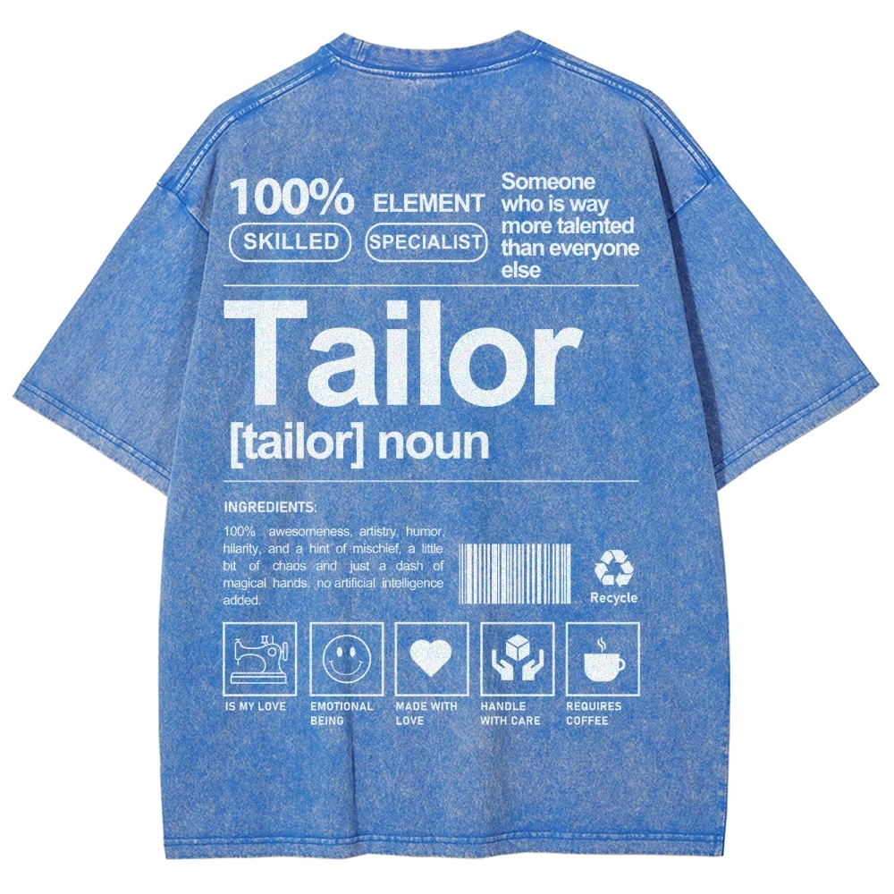 Tailor Unisex Fit Washed T-Shirt Customscool