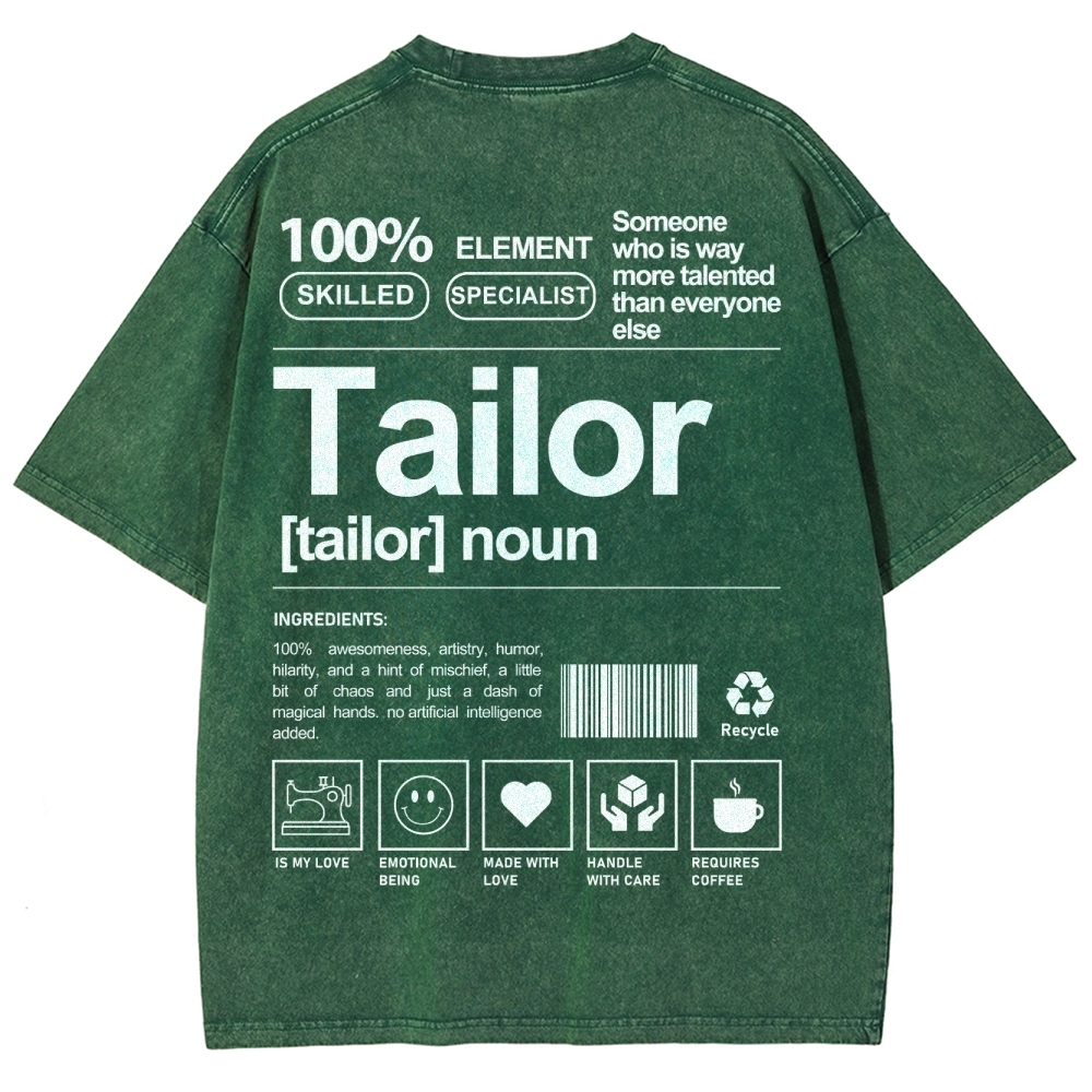 Tailor Unisex Fit Washed T-Shirt Customscool
