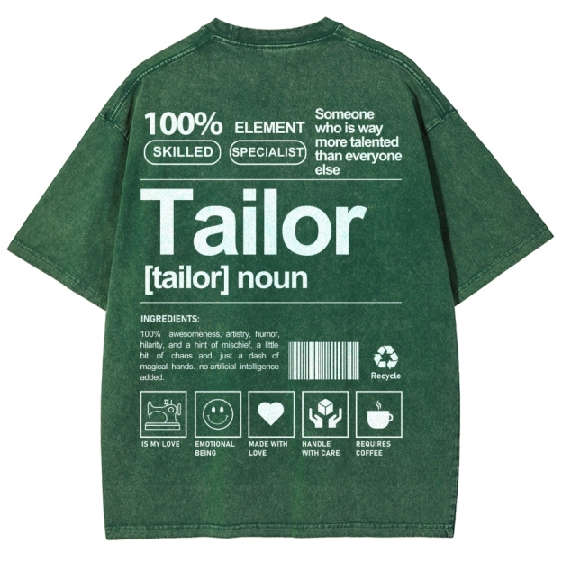 Tailor Unisex Fit Washed T-Shirt Customscool