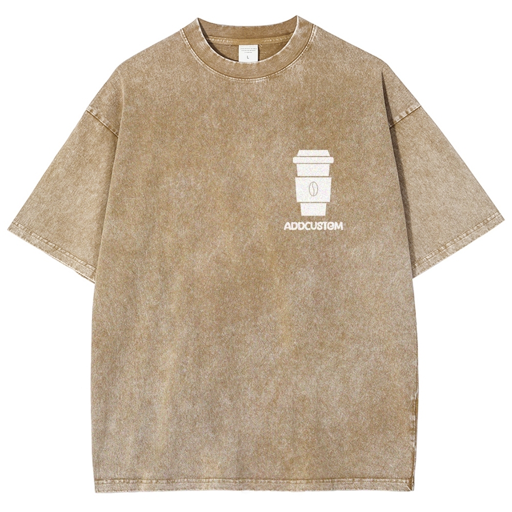 Barista Addcustom Unisex Fit Washed T-Shirt