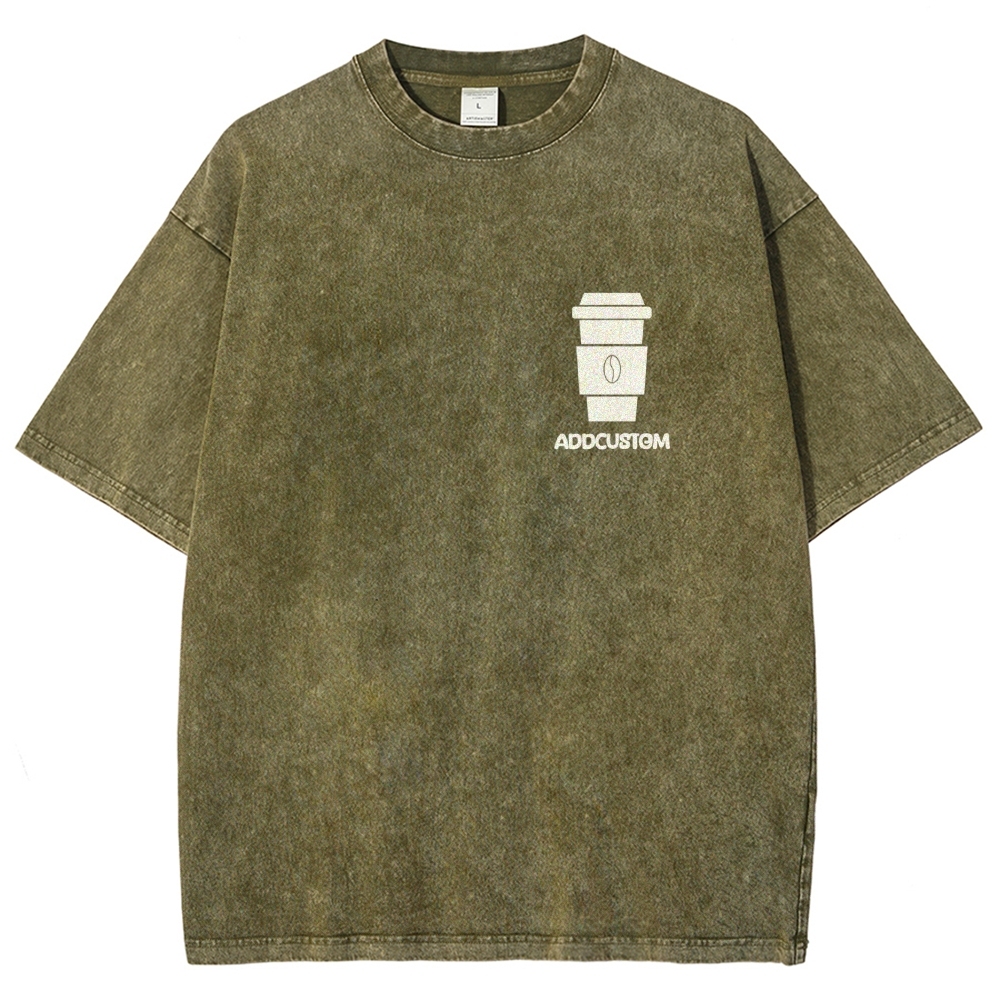 Barista Addcustom Unisex Fit Washed T-Shirt