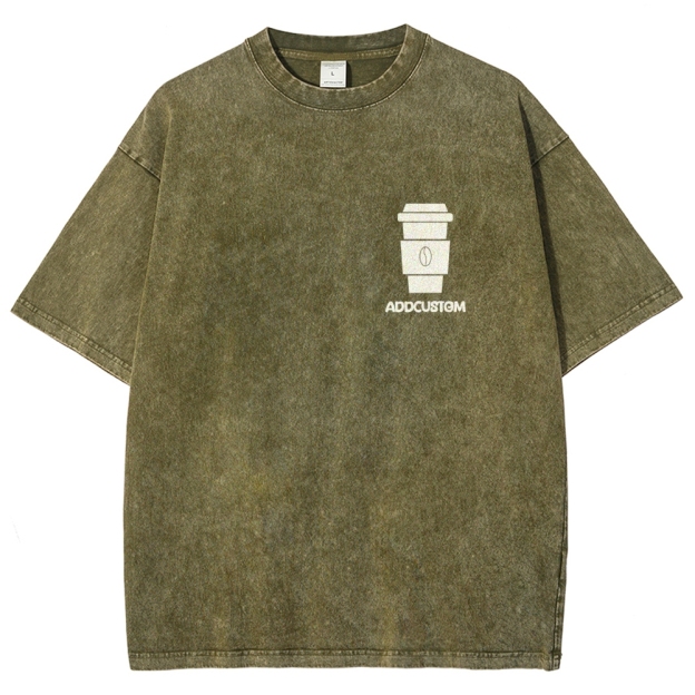 Barista Addcustom Unisex Fit Washed T-Shirt