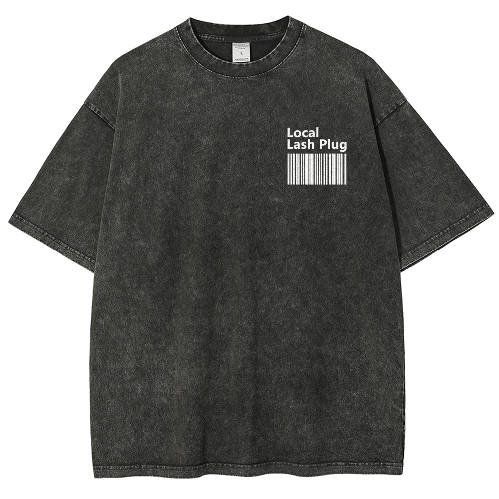 Local Lash Plug Vintage Snowflake Washed T-Shirt