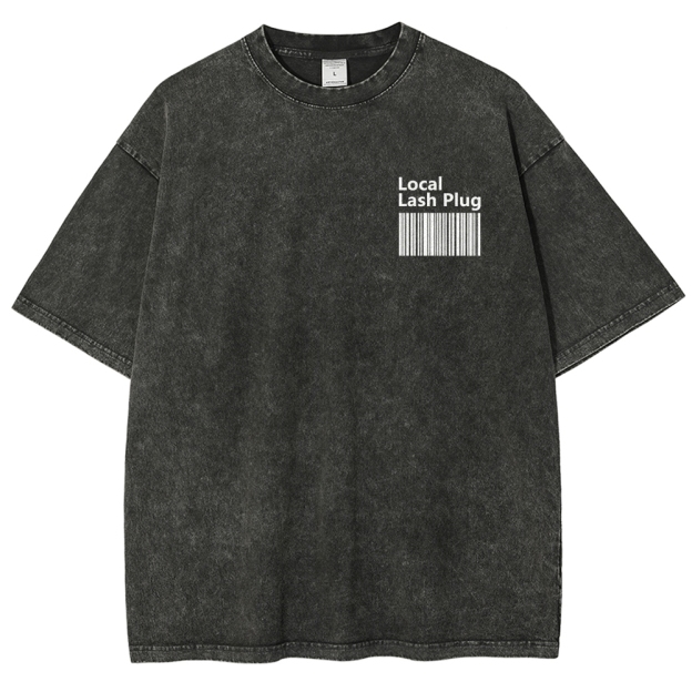 Local Lash Plug Vintage Snowflake Washed T-Shirt Customscool