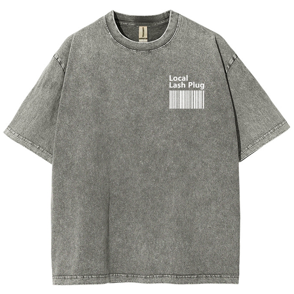 Local Lash Plug Vintage Snowflake Washed T-Shirt Customscool