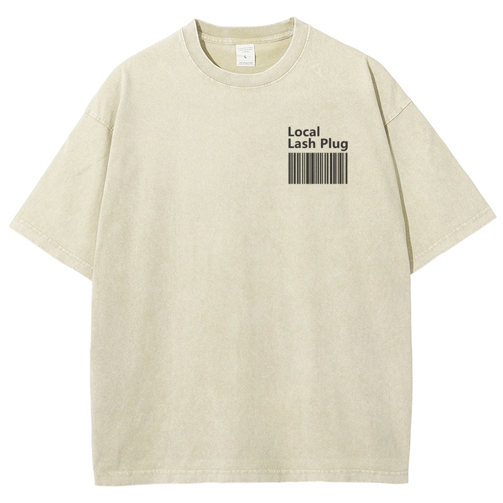 Local Lash Plug Vintage Snowflake Washed T-Shirt Customscool