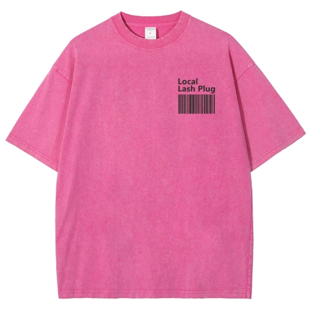 Local Lash Plug Vintage Snowflake Washed T-Shirt Customscool