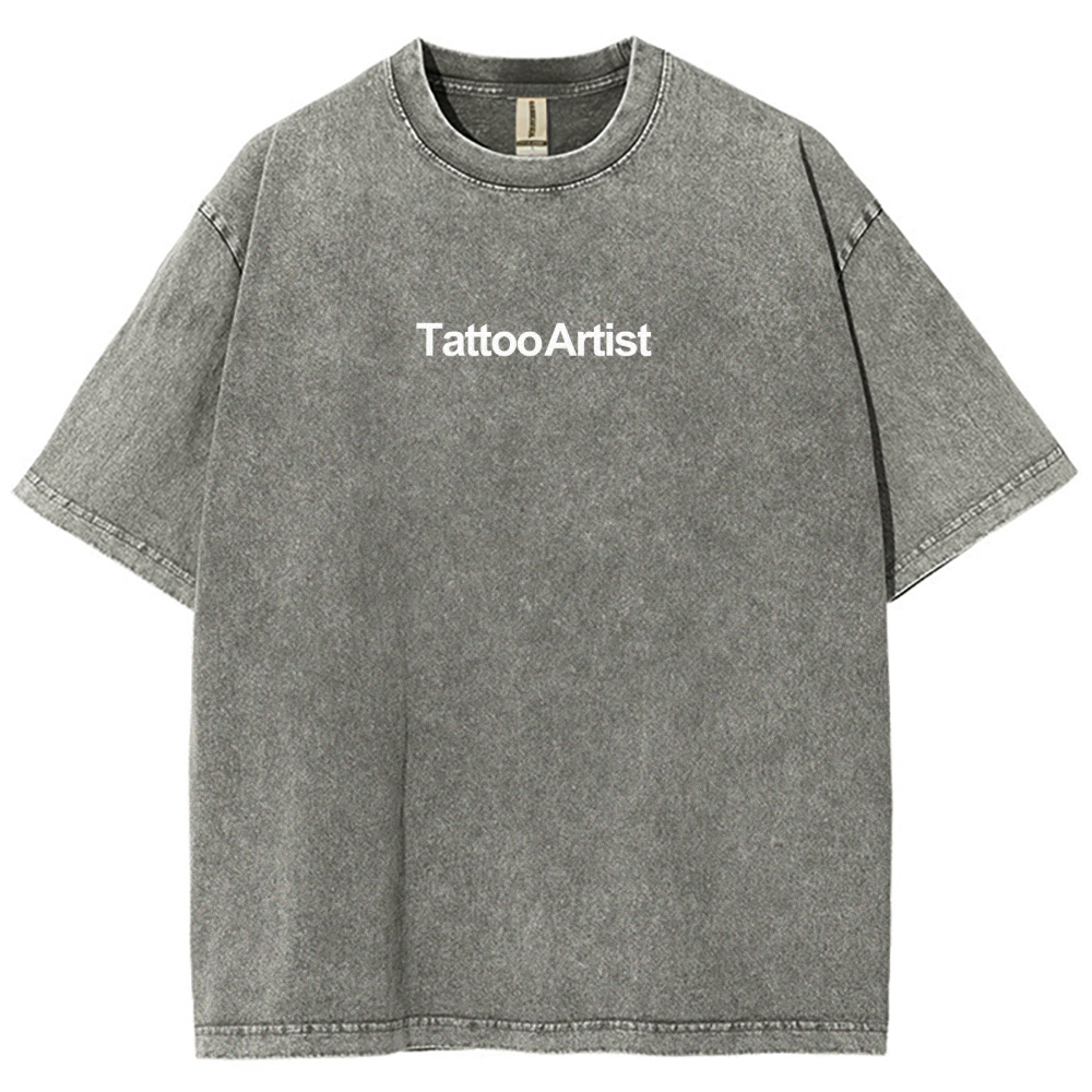Tattoo Artist Addcustom QR Code Unisex Fit Washed T-Shirt