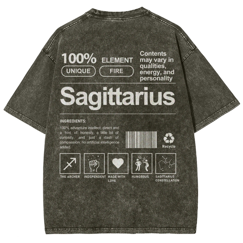 Sagittarius Unisex Fit Washed T-Shirt Customscool