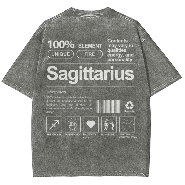 Sagittarius Unisex Fit Washed T-Shirt Customscool