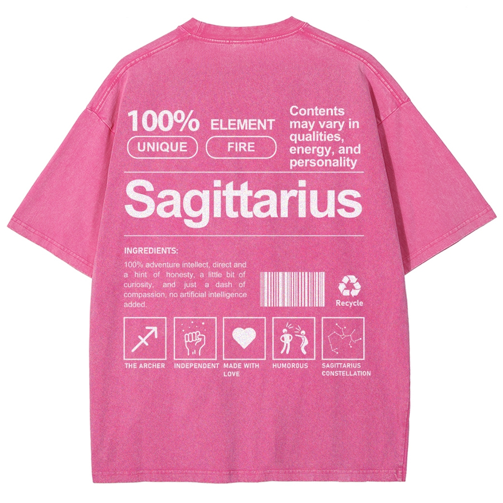 Sagittarius Unisex Fit Washed T-Shirt Customscool