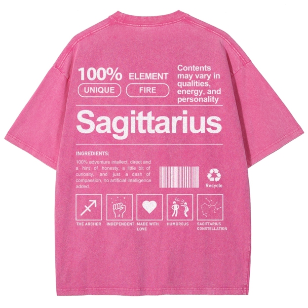 Sagittarius Unisex Fit Washed T-Shirt Customscool