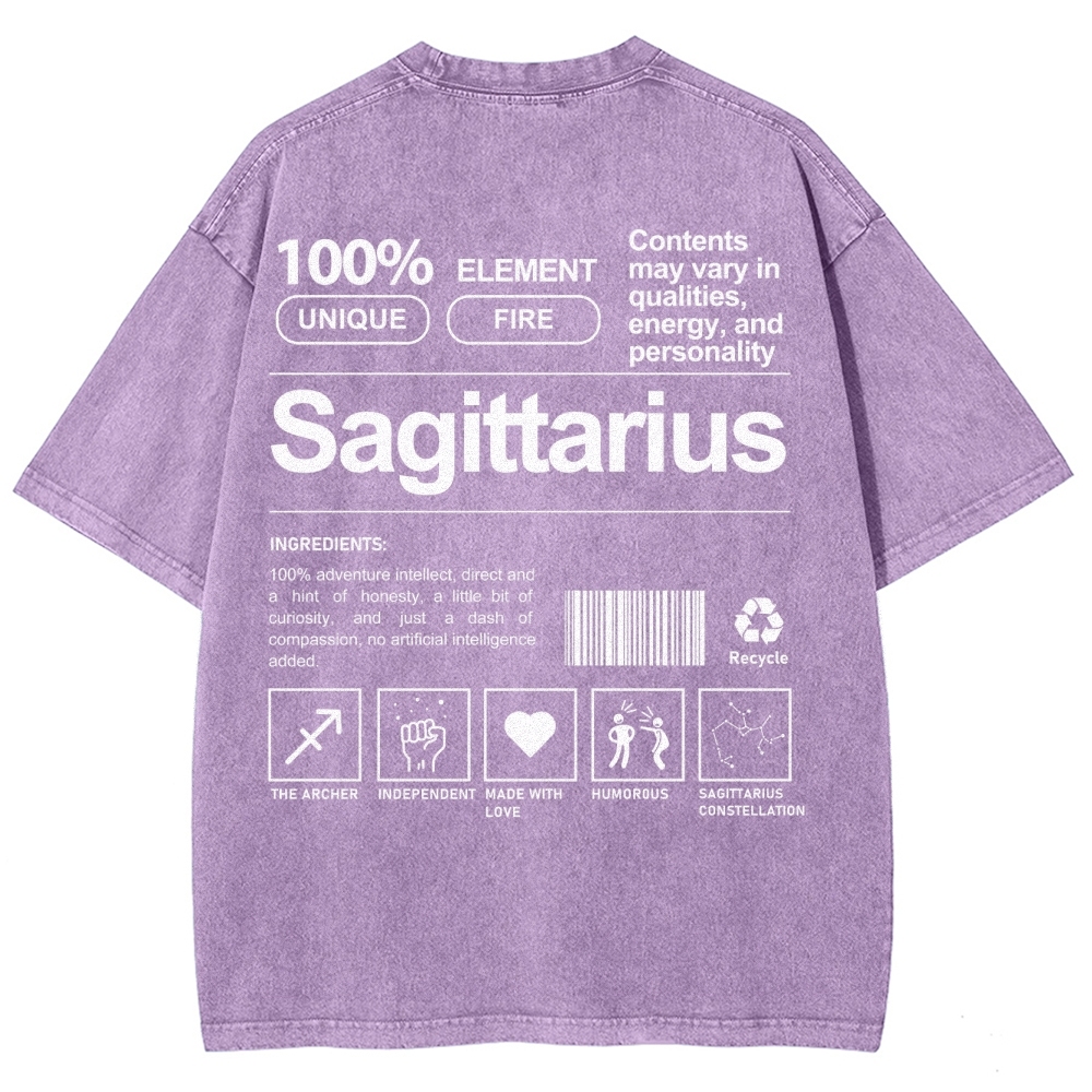 Sagittarius Unisex Fit Washed T-Shirt Customscool