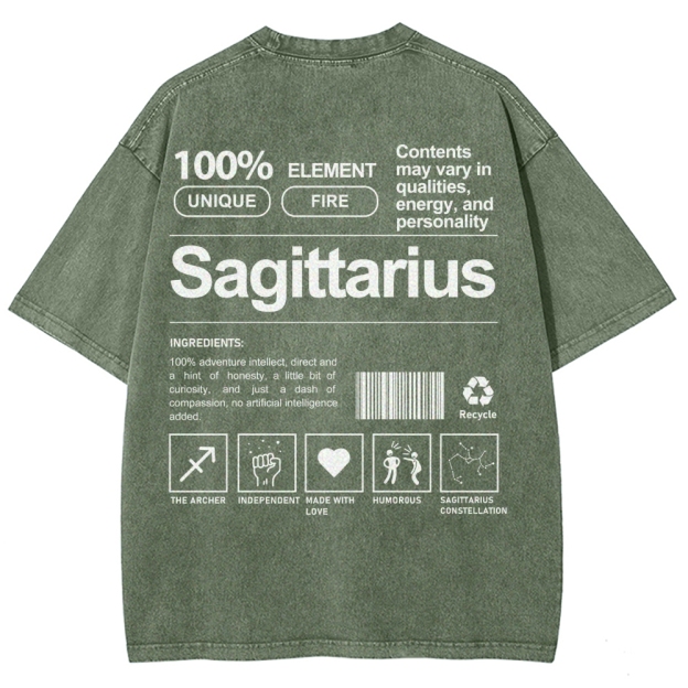 Sagittarius Unisex Fit Washed T-Shirt Customscool