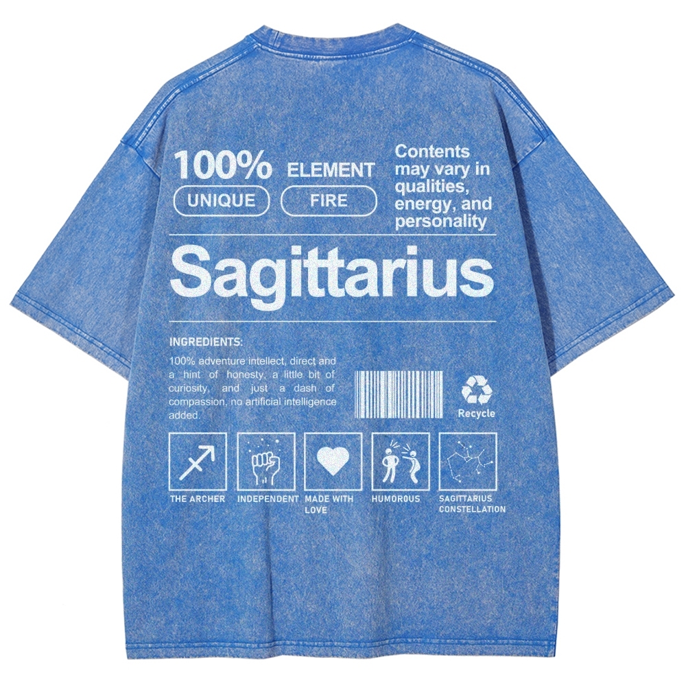 Sagittarius Unisex Fit Washed T-Shirt Customscool