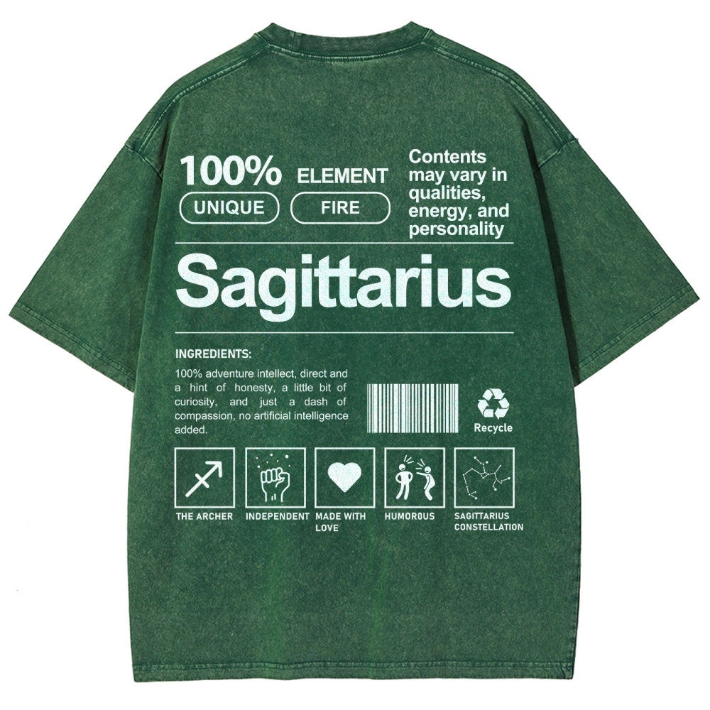 Sagittarius Unisex Fit Washed T-Shirt Customscool