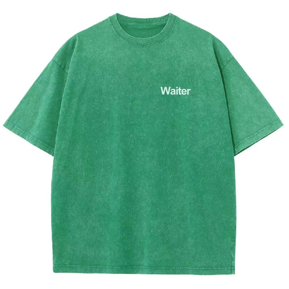 Waiter Unisex Fit Washed T-Shirt Customscool