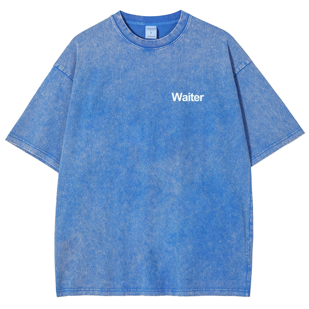Waiter Unisex Fit Washed T-Shirt Customscool