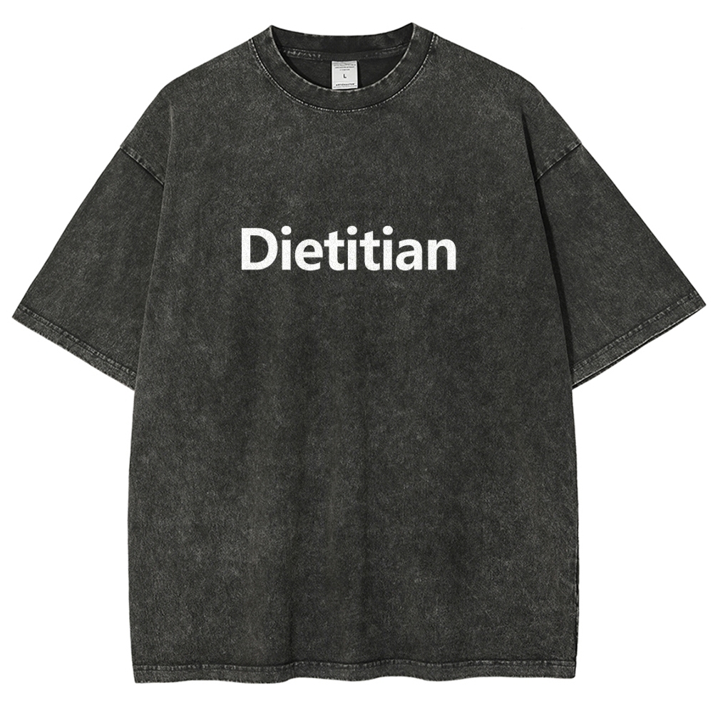 Dietitian Unisex Fit Washed T-Shirt Customscool