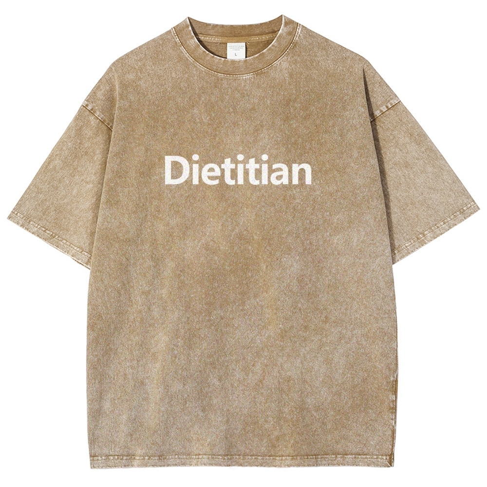 Dietitian Unisex Fit Washed T-Shirt Customscool