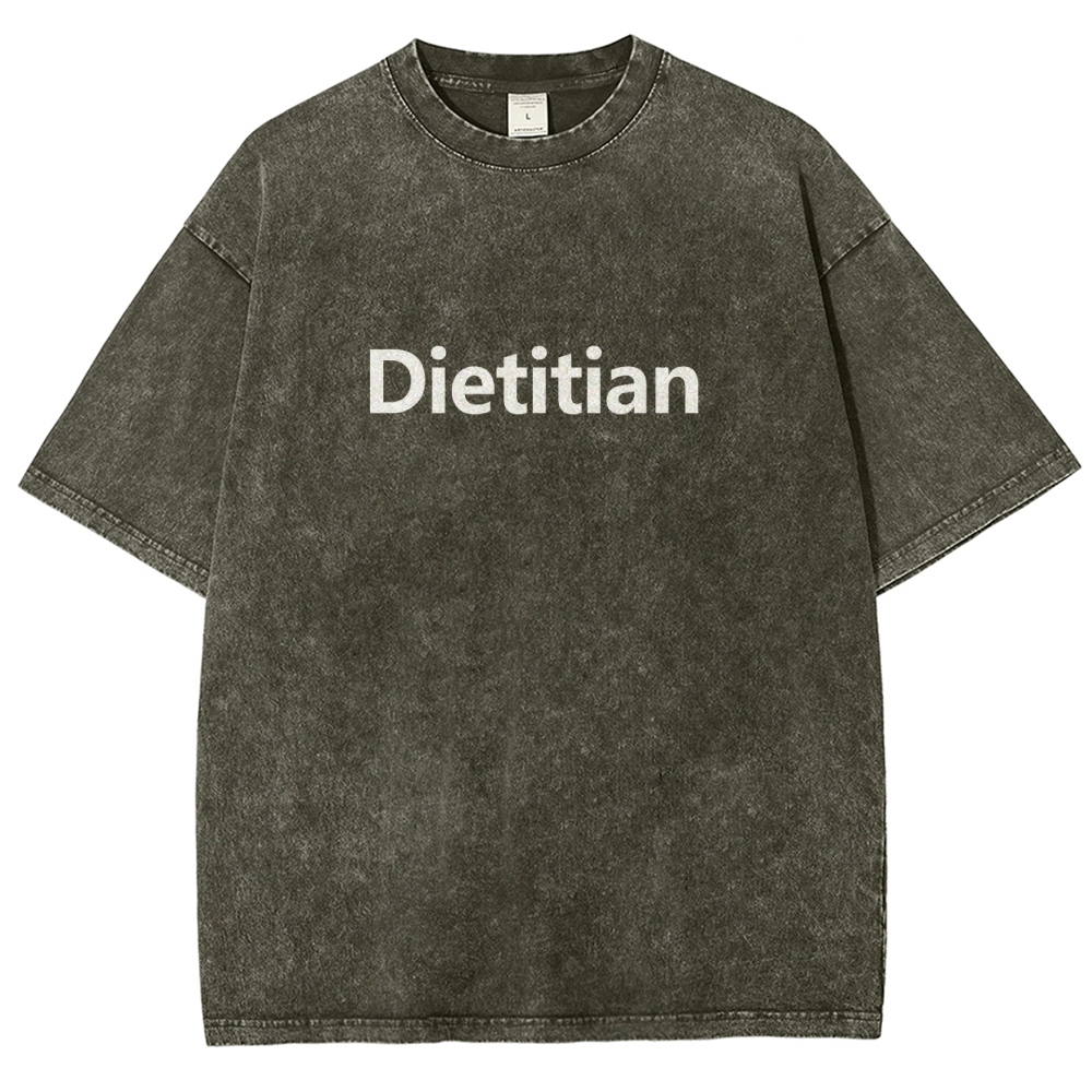 Dietitian Unisex Fit Washed T-Shirt Customscool