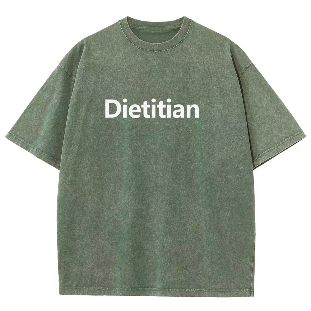 Dietitian Unisex Fit Washed T-Shirt Customscool