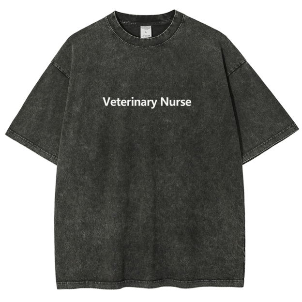 Veterinary Nurse Unisex Fit Washed T-Shirt Customscool