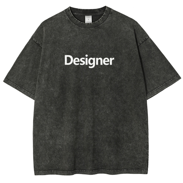 Designer Unisex Fit Washed T-Shirt Customscool