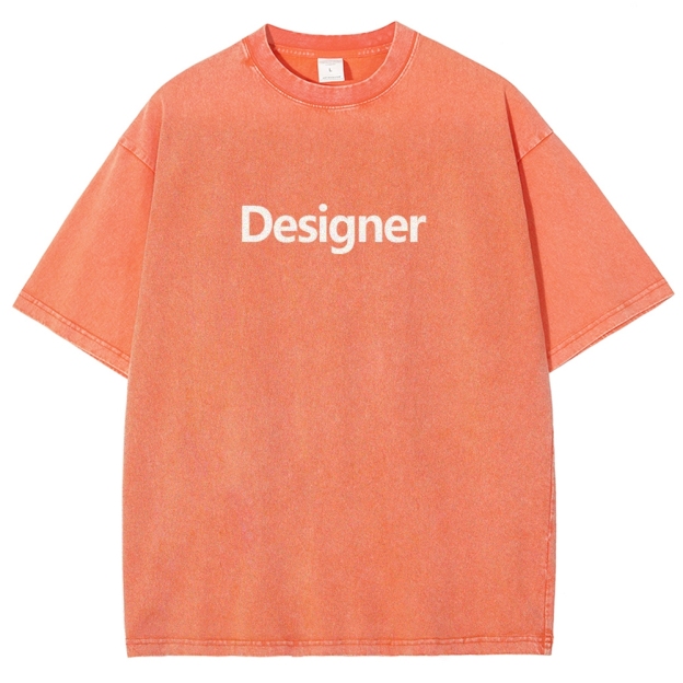 Designer Unisex Fit Washed T-Shirt Customscool