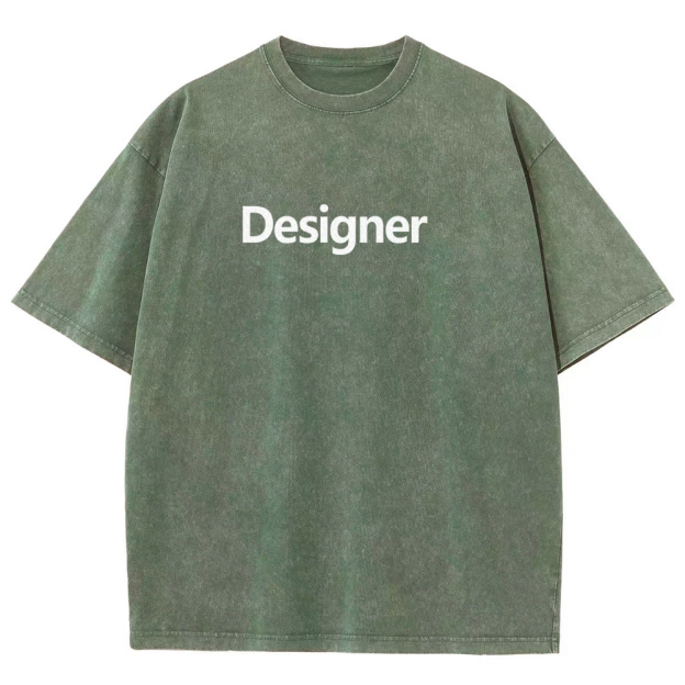 Designer Unisex Fit Washed T-Shirt Customscool