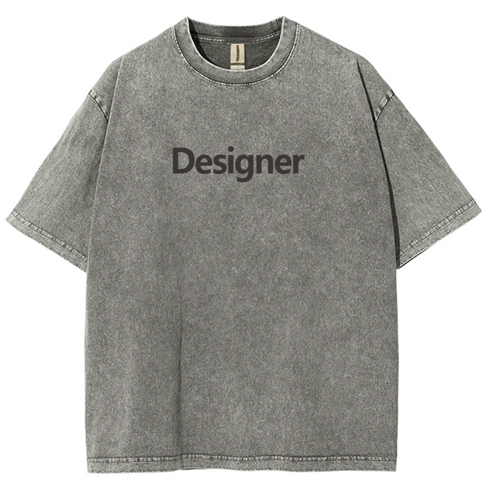 Designer Unisex Fit Washed T-Shirt Customscool