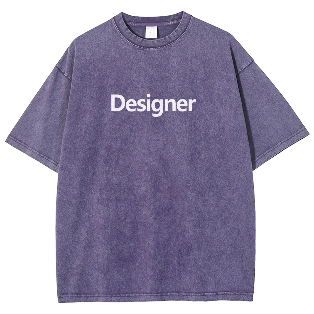 Designer Unisex Fit Washed T-Shirt Customscool