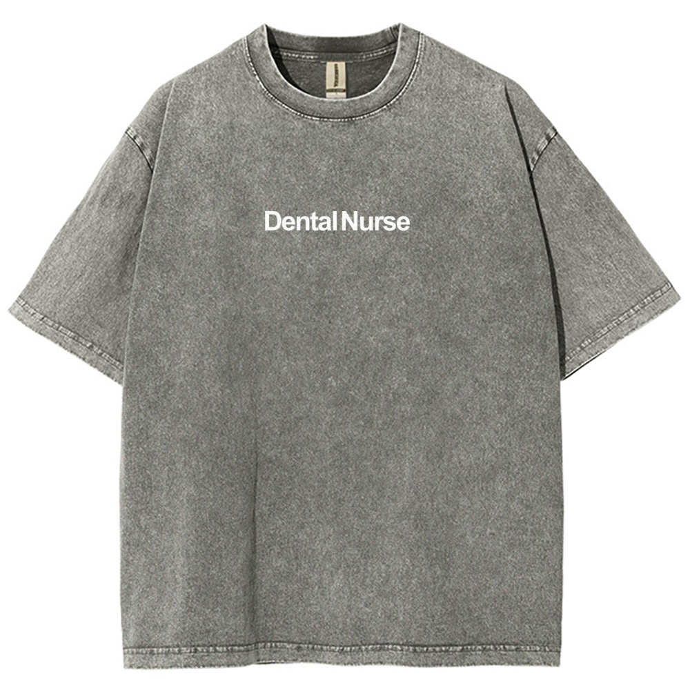 Dental Nurse Unisex Fit Washed T-Shirt Customscool
