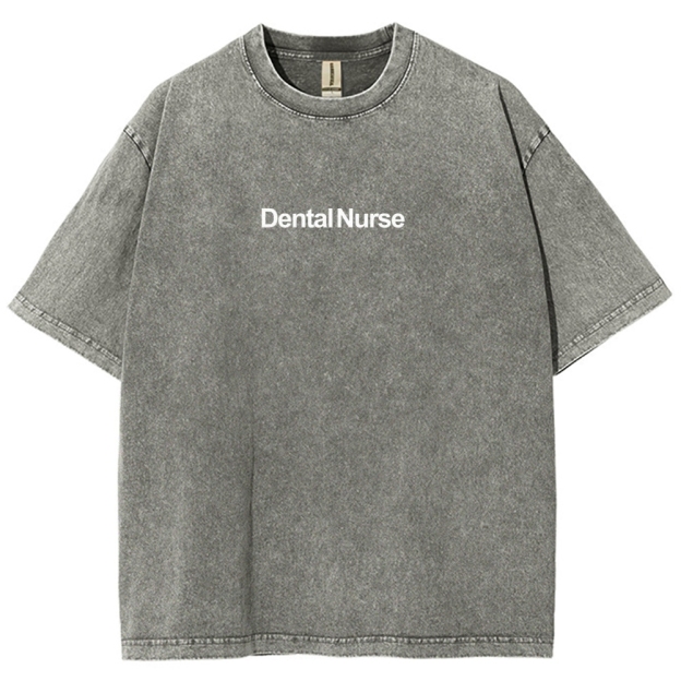Dental Nurse Unisex Fit Washed T-Shirt Customscool