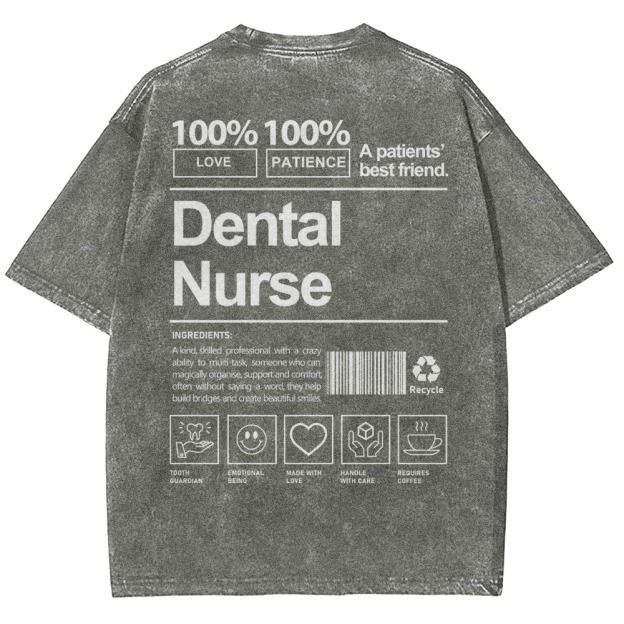 Dental Nurse Unisex Fit Washed T-Shirt Customscool