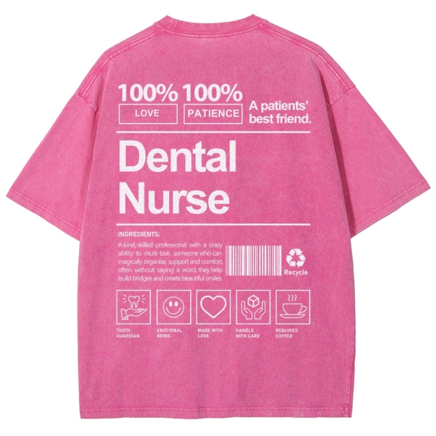 Dental Nurse Unisex Fit Washed T-Shirt Customscool