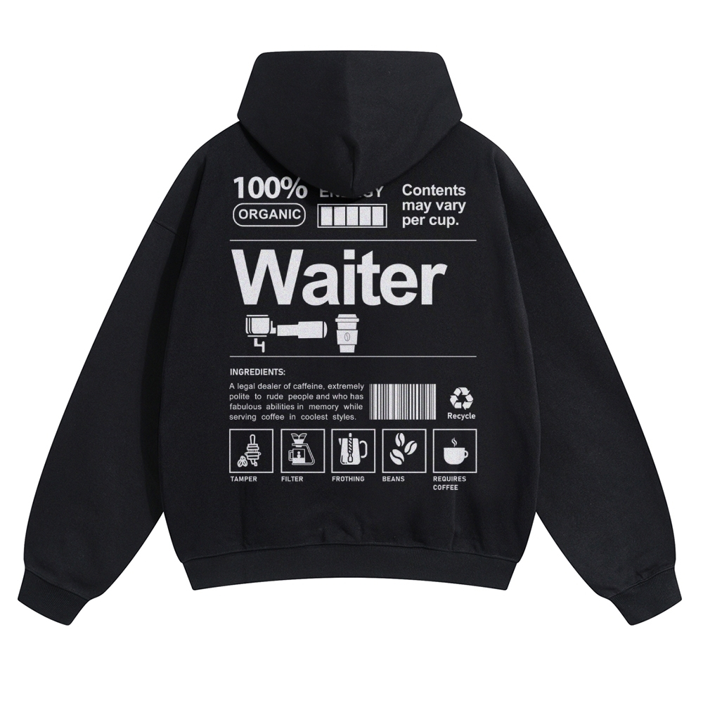 Waiter Solid Color Hoodie